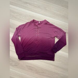 Mudd lace up ombré top